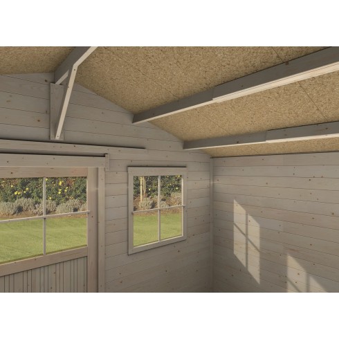 Casa Tettoia Block House 579x308 Legno 28 mm Giardino Parcheggio Auto Moto Bici | BricoShop24