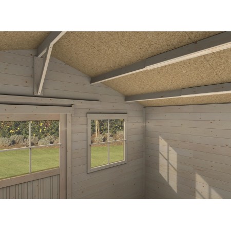 Casa Tettoia Block House 579x308 Legno 28 mm Giardino Parcheggio Auto Moto Bici | BricoShop24