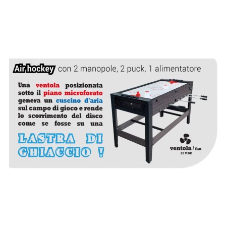 Tavolo Multigioco 4 in 1 Calcio Hockey Ping Pong Biliardo