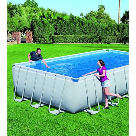 Telo Termico Copri Piscina 732x366 Parasole Rettangolare Fuori Terra Copertura