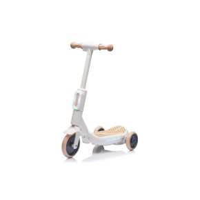 Monopattino Elettrico per Bambini Beige Deluxe con Protezioni