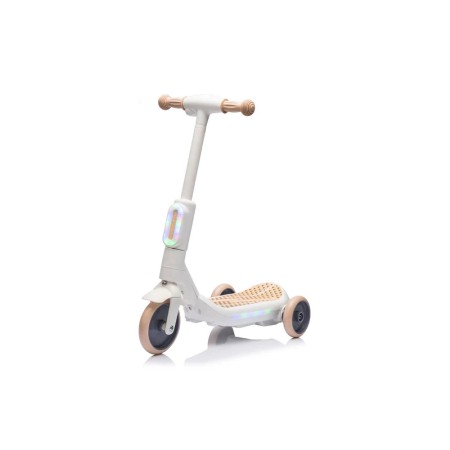 Monopattino Elettrico per Bambini Beige Deluxe con Protezioni