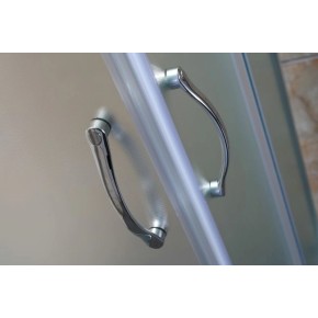 Box Doccia Vetro Opaco Anticalcare Temperato 4MM Apertura Angolare Doppio Scorrevole H185 2