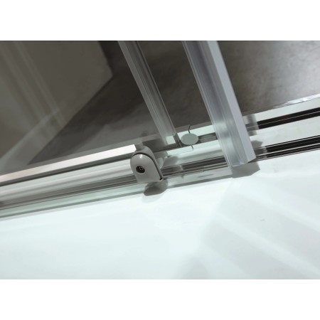 Box Doccia Vetro Opaco Anticalcare Temperato 4MM Apertura Angolare Doppio Scorrevole H185