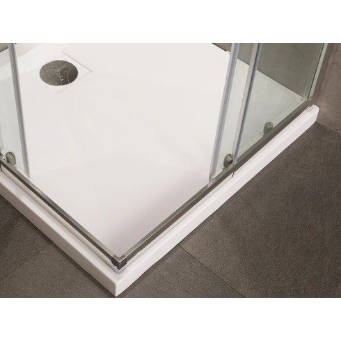 Box Doccia Vetro Opaco Anticalcare Temperato 4MM Apertura Angolare Doppio Scorrevole H185