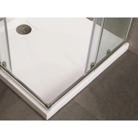 Box Doccia Vetro Opaco Anticalcare Temperato 4MM Apertura Angolare Doppio Scorrevole H185