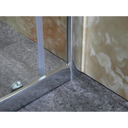 Box Doccia Vetro Opaco Anticalcare Temperato 4MM Apertura Angolare Doppio Scorrevole H185