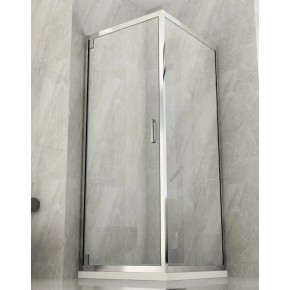 Box Doccia Angolare 1 Anta Fissa Anta Battente 2 Lati Parete Vetro 6mm Cristallo