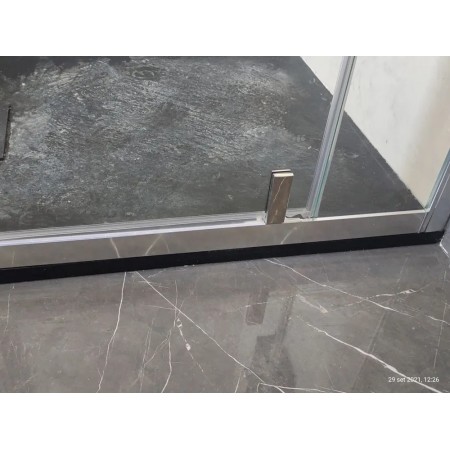 Box Doccia Anta Fissa Battente 2 Lati Angolare Parete Vetro 6mm Cristallo Opaco | BricoShop24