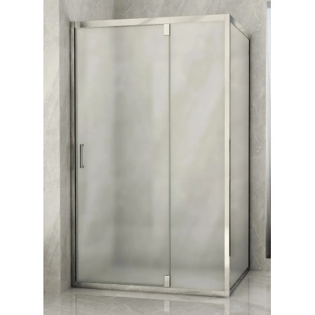 Box Doccia Anta Fissa Battente 2 Lati Angolare Parete Vetro 6mm Cristallo Opaco | BricoShop24