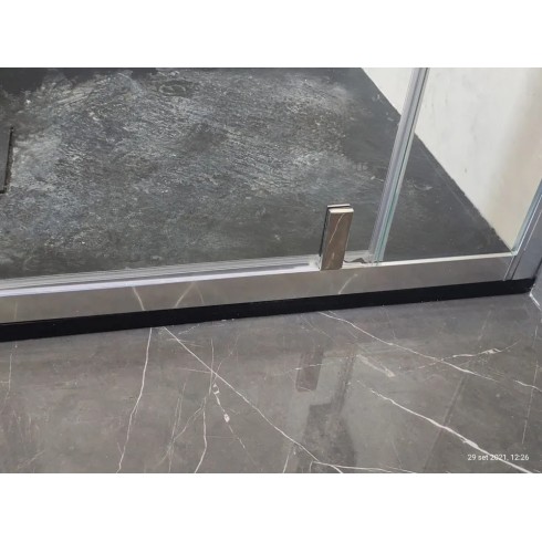 Box Doccia 1 Anta Fissa Battente 2 Lati Parete Vetro 6mm Cristallo Trasparente | BricoShop24