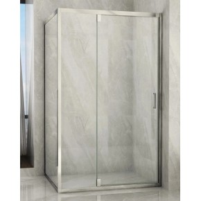 Box Doccia 1 Anta Fissa Battente 2 Lati Parete Vetro 6mm Cristallo Trasparente 2