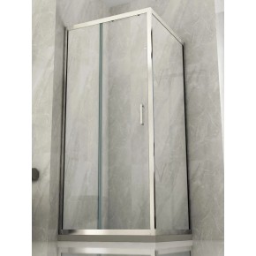 Box Doccia Angolare 6 mm 1 Parete Anta Fissa 1 Porta Scorrevole Cabina Cristallo | BricoShop24 2