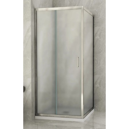 Box Doccia Angolare 6mm Opaco Anta Fissa Porta Scorrevole Anticalcare Cristallo | BricoShop24