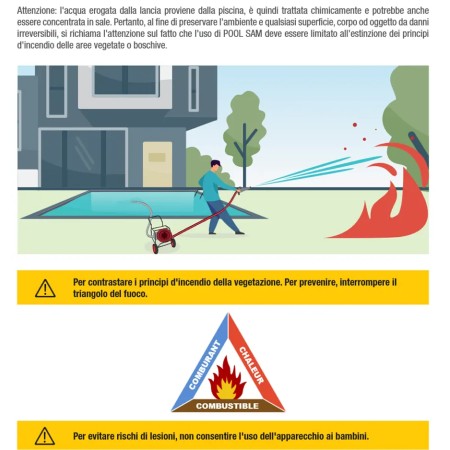 Motopompa Antincendio PoolSam per Piscina Pompa Acqua Carrellata Incendio