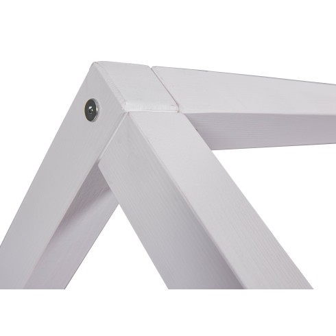 Letto singolo 90x200 cm Bianco con Tetto Doghe