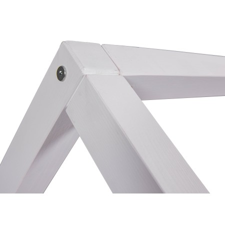 Letto singolo 90x200 cm Bianco con Tetto Doghe