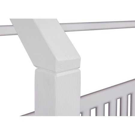 Letto singolo 90x200 cm Bianco con Tetto Doghe