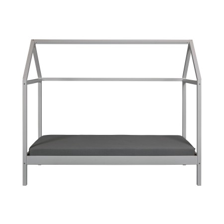 Letto singolo 90x200 cm Grigio con Tetto Doghe