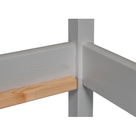 Letto singolo 90x200 cm Grigio con Tetto Doghe