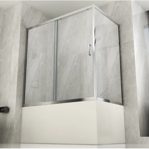 Parete Sopravasca Scorrevole in Cristallo 6 mm Box Vasca | BricoShop24