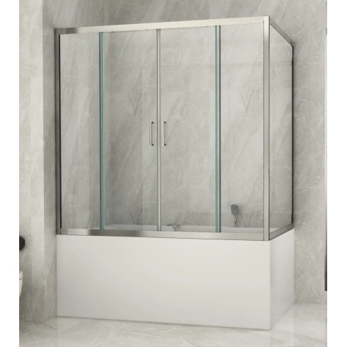 Parete Sopravasca Scorrevole in Cristallo 6 mm Box Vasca | BricoShop24