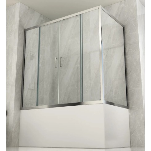 Parete Sopravasca Scorrevole in Cristallo 6 mm Box Vasca | BricoShop24
