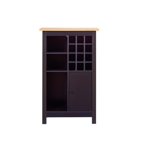 Cantinetta Helina nera in rovere artigianale 76,8x33x124,4 cm