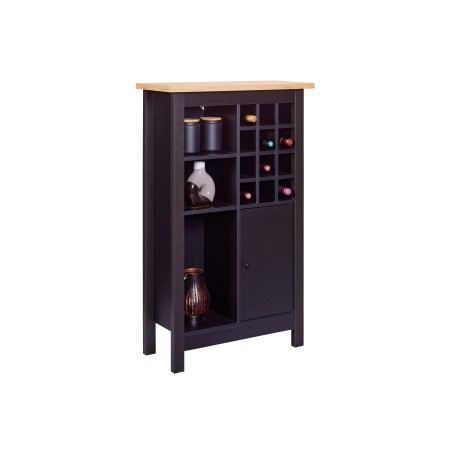Cantinetta Helina nera in rovere artigianale 76,8x33x124,4 cm