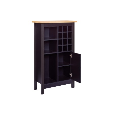 Cantinetta Helina nera in rovere artigianale 76,8x33x124,4 cm