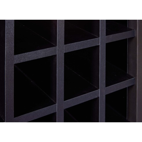 Cantinetta Helina nera in rovere artigianale 76,8x33x124,4 cm