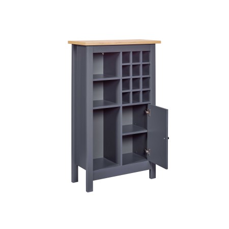 Cantinetta Helina Antracite in rovere artigianale 76,8x33x124,4 cm