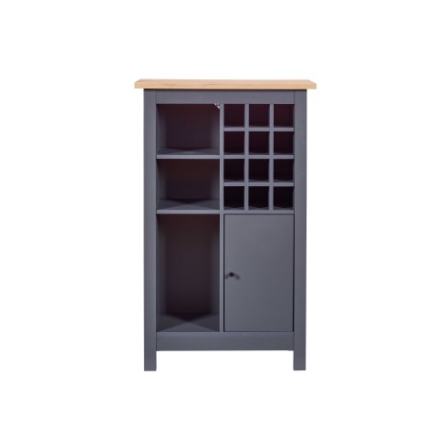 Cantinetta Helina Antracite in rovere artigianale 76,8x33x124,4 cm