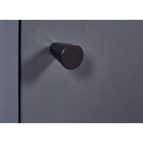 Cantinetta Helina Antracite in rovere artigianale 76,8x33x124,4 cm