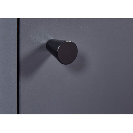 Cantinetta Helina Antracite in rovere artigianale 76,8x33x124,4 cm