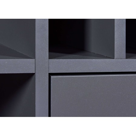 Cantinetta Helina Antracite in rovere artigianale 76,8x33x124,4 cm