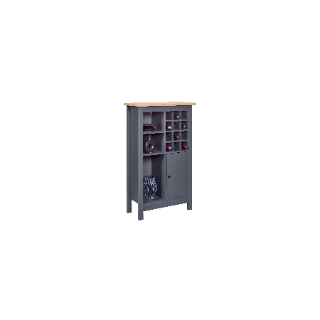Cantinetta Helina Antracite in rovere artigianale 76,8x33x124,4 cm