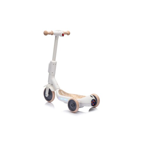 Monopattino Elettrico per Bambini Beige Deluxe con Protezioni