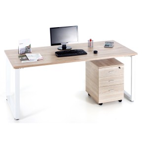 Scrivania Grande Moderna Rovere 180 Portapc Computer Bimbi Tavolo in Legno Ferro