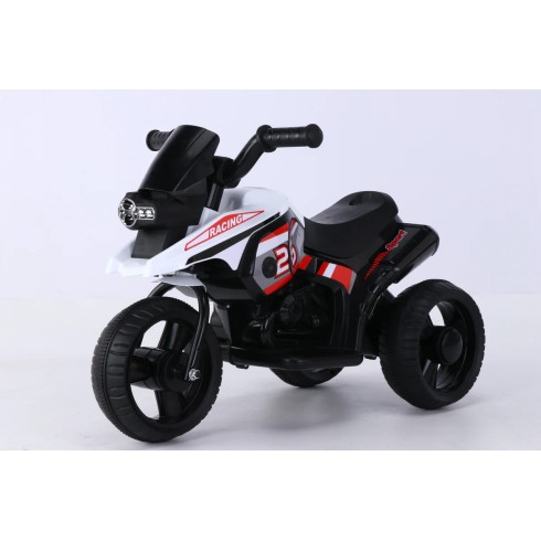 Moto Elettrica da Bambino a Pedale Colore Bianco 6V
