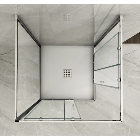 Box Doccia tre 3 Lati 6 mm 2 Scorrevoli Trasparente Anta fissa 70x 80 90 100 120 | BricoShop24