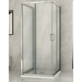 Box Doccia 3 Lati 6 mm Opaco Scorrevoli Angolare 1 Anta fissa 70 x 80 90 100 120 | BricoShop24