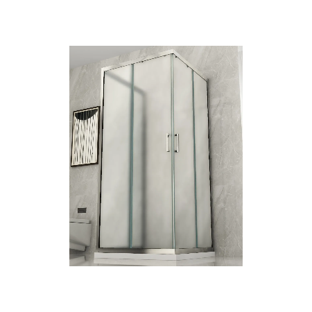 Box Doccia 3 Lati 6 mm Opaco Scorrevoli Angolare 1 Anta fissa 70 x 80 90 100 120 | BricoShop24