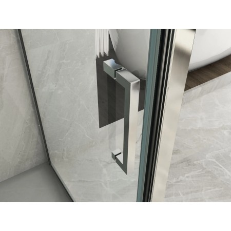 Box Doccia tre 3 Lati 6 mm 2 Ante fisse 1 Porta Scorrevole Cristallo Trasparente | BricoShop24