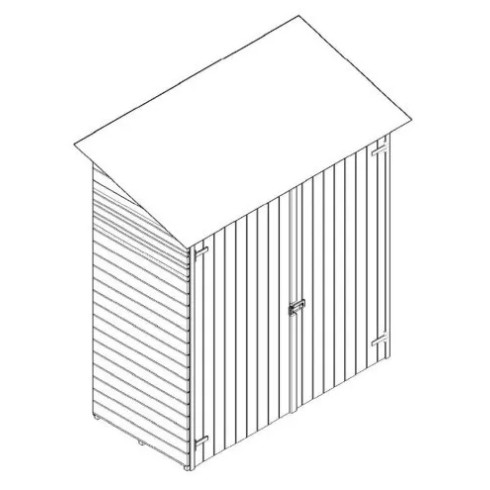Casetta Armadio in Legno per Attrezzi Giardino Addossata | BricoShop24