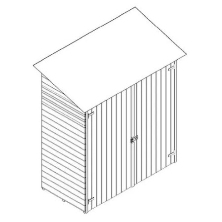 Casetta Armadio in Legno per Attrezzi Giardino Addossata | BricoShop24