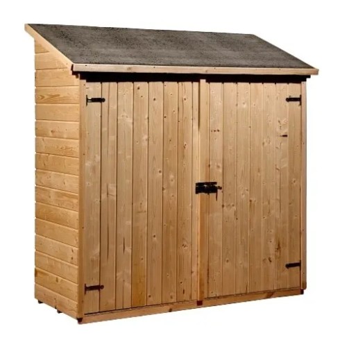 Casetta Armadio in Legno per Attrezzi Giardino Addossata | BricoShop24