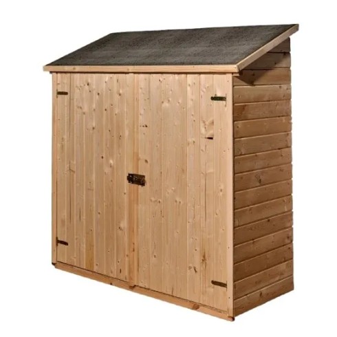 Casetta Armadio in Legno per Attrezzi Giardino Addossata | BricoShop24