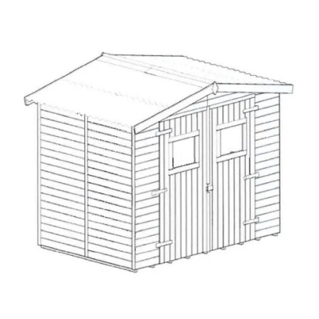 Casetta 2.4x1.6 in Legno Pannelli 16 mm con Pavimento | BricoShop24