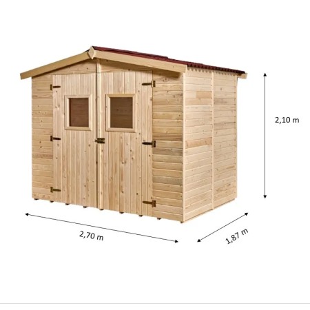 Casetta 2.4x1.6 in Legno Pannelli 16 mm con Pavimento | BricoShop24